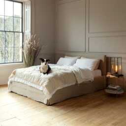 Graham and Green Carina Natural Linen Double Bed - thumbnail 2