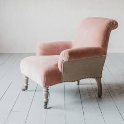 Graham and Green Bella Rose Velvet Armchair - thumbnail 2