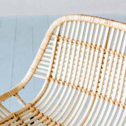 Graham and Green Ola Graphic Weave Rattan Kitchen Stool - thumbnail 6