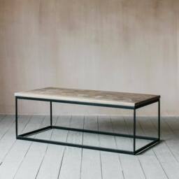 Graham and Green Albie Iron and Wood Coffee Table - thumbnail 3