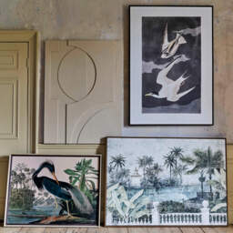 Graham and Green Framed Black Heron Landscape Print - 105 x 80cm - thumbnail 3
