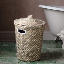 Graham and Green Seagrass Basket with Lid - thumbnail 1
