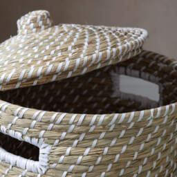 Graham and Green Seagrass Basket with Lid - thumbnail 2