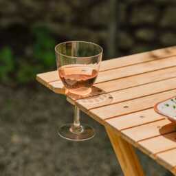 Graham and Green Teak Wood Folding Café Table - thumbnail 3