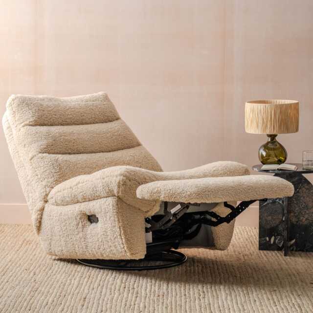 Graham and Green Joey Faux Shearling Recliner Chair - image 1