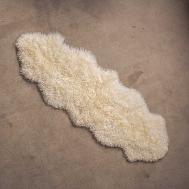 Graham and Green Off White Long Curly Double Sheepskin - image 1