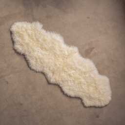 Graham and Green Off White Long Curly Double Sheepskin