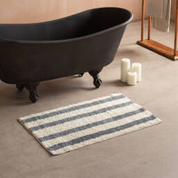 Graham and Green Blue Striped Tufted Bath Mat - thumbnail 2