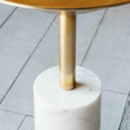 Graham and Green Mildred Gold and Marble Side Table - thumbnail 5