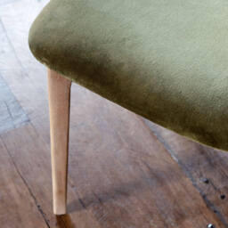 Graham and Green Erin Olive Velvet and Cane Dining Chair - thumbnail 3