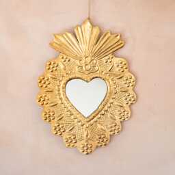 Graham and Green Heart Metal Wall Mirror