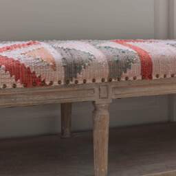 Graham and Green Chindi Rag Rug Bench - thumbnail 3