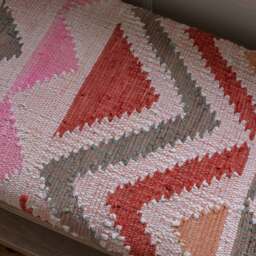 Graham and Green Chindi Rag Rug Bench - thumbnail 2