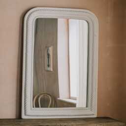 Graham and Green White Rope Edge Wall Mirror