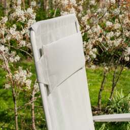 Graham and Green Seigle White Reclining Garden Chair - thumbnail 3