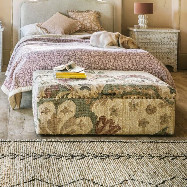 Graham and Green June Jute Floral Deep Blanket Box - image 1
