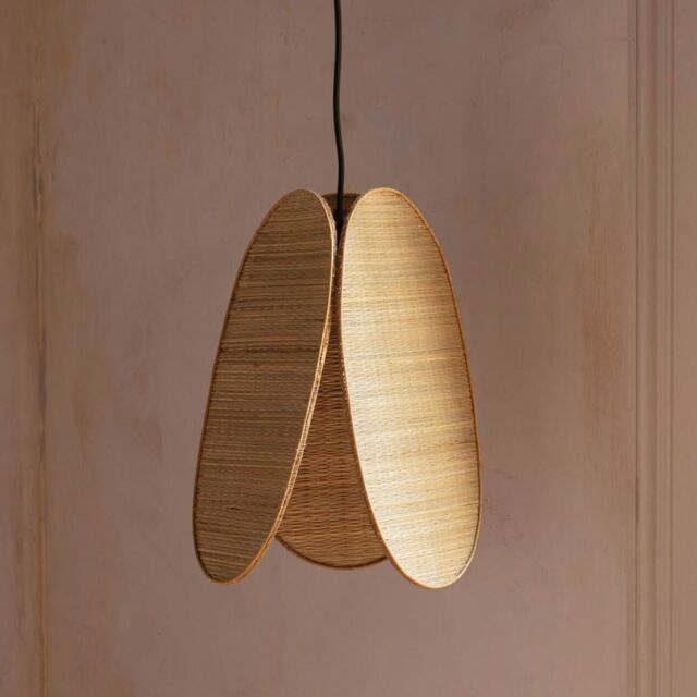 Graham and Green Snowdrop Wicker Pendant Light - image 1