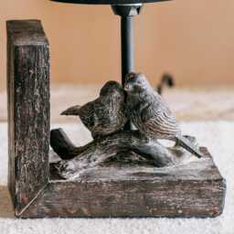 Graham and Green Set of Two Bird Bookend Table Lamps with shades - thumbnail 4