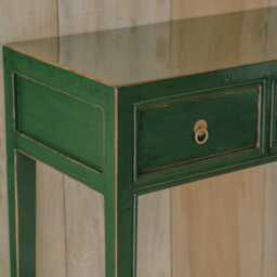 Graham and Green Maoming Dark Green Three Drawer Console Table - thumbnail 6