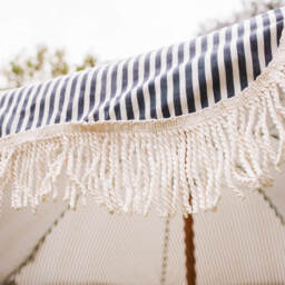 Graham and Green Salcombe Navy Stripe Parasol - thumbnail 4