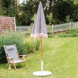 Graham and Green Salcombe Navy Stripe Parasol - thumbnail 3