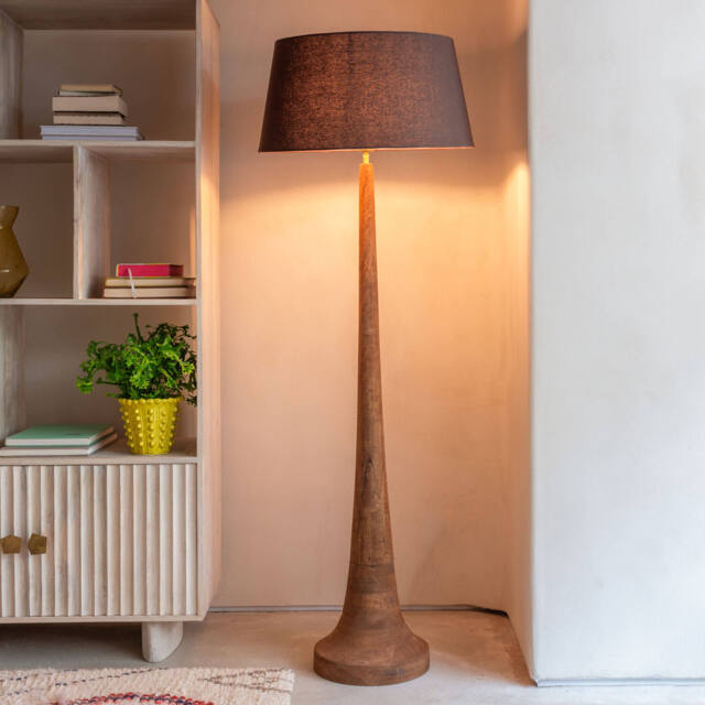Graham and Green Farly Wood Floor Lamp with Shade - image 1