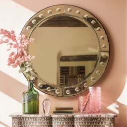 Graham and Green Round Venetian Mirror