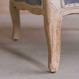 Graham and Green Autumn Grey Velvet Armchair - thumbnail 3