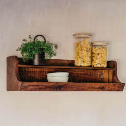 Graham and Green Recycled Wood Two Tier Shelf 80cm - thumbnail 2