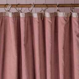 Graham and Green Mocha Rose Velvet Curtain - 140 x 270cm - thumbnail 2