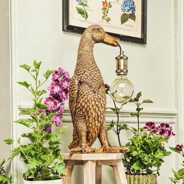 Graham and Green Mallory Mallard Gold Table Lamp - image 1