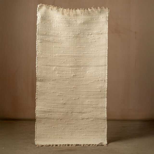 Graham and Green Cream Rag Rug Floor Runner 60 x 120cm - image 1