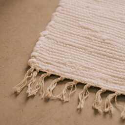 Graham and Green Cream Rag Rug Floor Runner 60 x 120cm - thumbnail 3