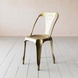 Graham and Green Isaac Brass Chair - thumbnail 1
