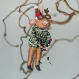 Graham and Green Christmas Party Mouse Decoration