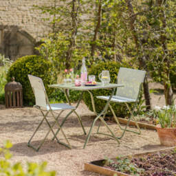 Graham and Green Moss Green Balcony Table and Two Chairs Set - thumbnail 1