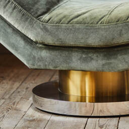 Graham and Green Corinne Green Velvet Chaise - thumbnail 4