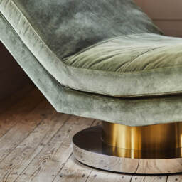 Graham and Green Corinne Green Velvet Chaise - thumbnail 3