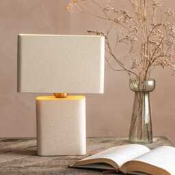 Graham and Green Grey Textured Rectangular Table Lamp - thumbnail 2