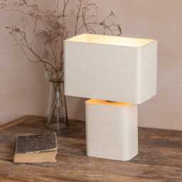 Graham and Green Grey Textured Rectangular Table Lamp - thumbnail 1