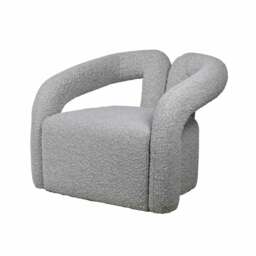 Graham and Green Mika Grey Bouclé Armchair - thumbnail 2