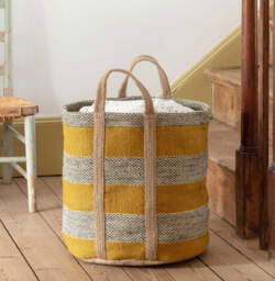 Graham and Green Mustard Jute Storage Basket - thumbnail 4