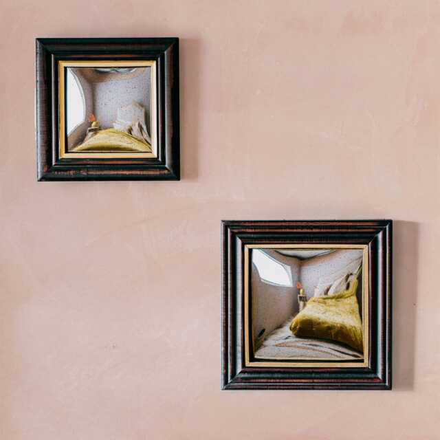 Graham and Green Square Black & Gold Wall Mirror - Large - image 1