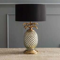 Graham and Green Silver and Gold Pineapple Lamp - thumbnail 4