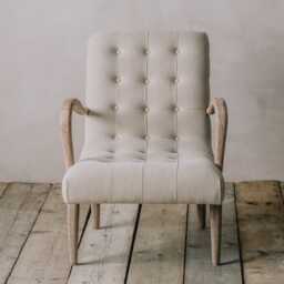 Graham and Green York Natural Linen Armchair - thumbnail 2
