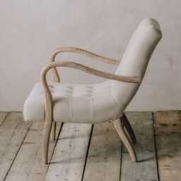 Graham and Green York Natural Linen Armchair - thumbnail 3