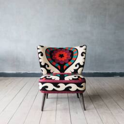 Graham and Green Alpana Suzani Patterned Cocktail Chair - thumbnail 4