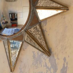 Graham and Green Antiqued Sun Convex Mirror - thumbnail 3