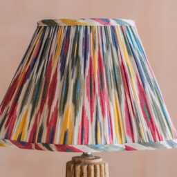 Graham and Green Multi-Colour Ikat Scallop Lampshade - 10 inch - thumbnail 2
