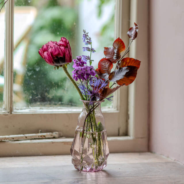 Graham and Green Light Purple Recycled Glass Vase - image 1